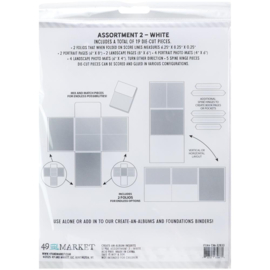 Create-An-Album Foundation Inserts Assort 2 White