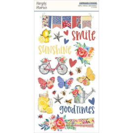 Linen Market Chipboard Stickers