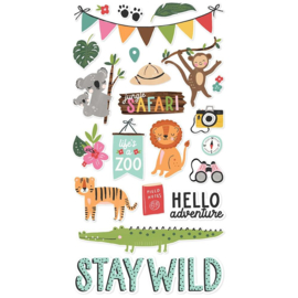 Into The Wild Chipboard Stickers 6"X12"