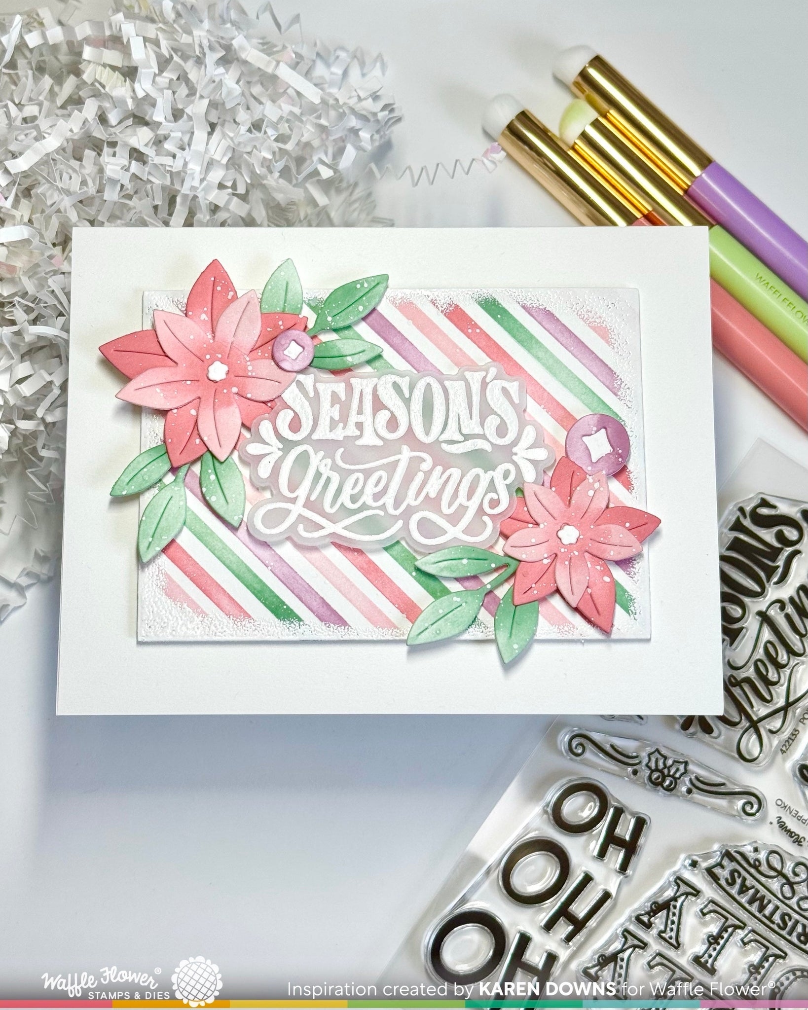 Poinsettia Frame Sentiments Combo