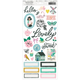 Garden Party Cardstock Stickers Accents & Phrases