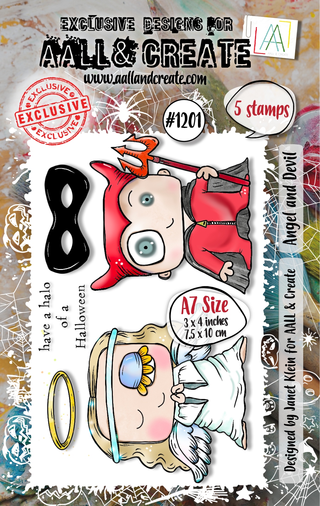 #1201 Angel and Devil A7 Stamp Set