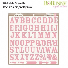 Stickable Stencil Alphabet