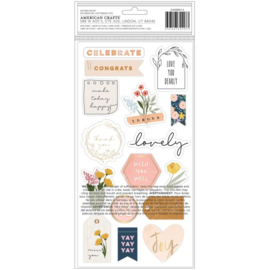 Peaceful Heart Thickers Stickers Phrase