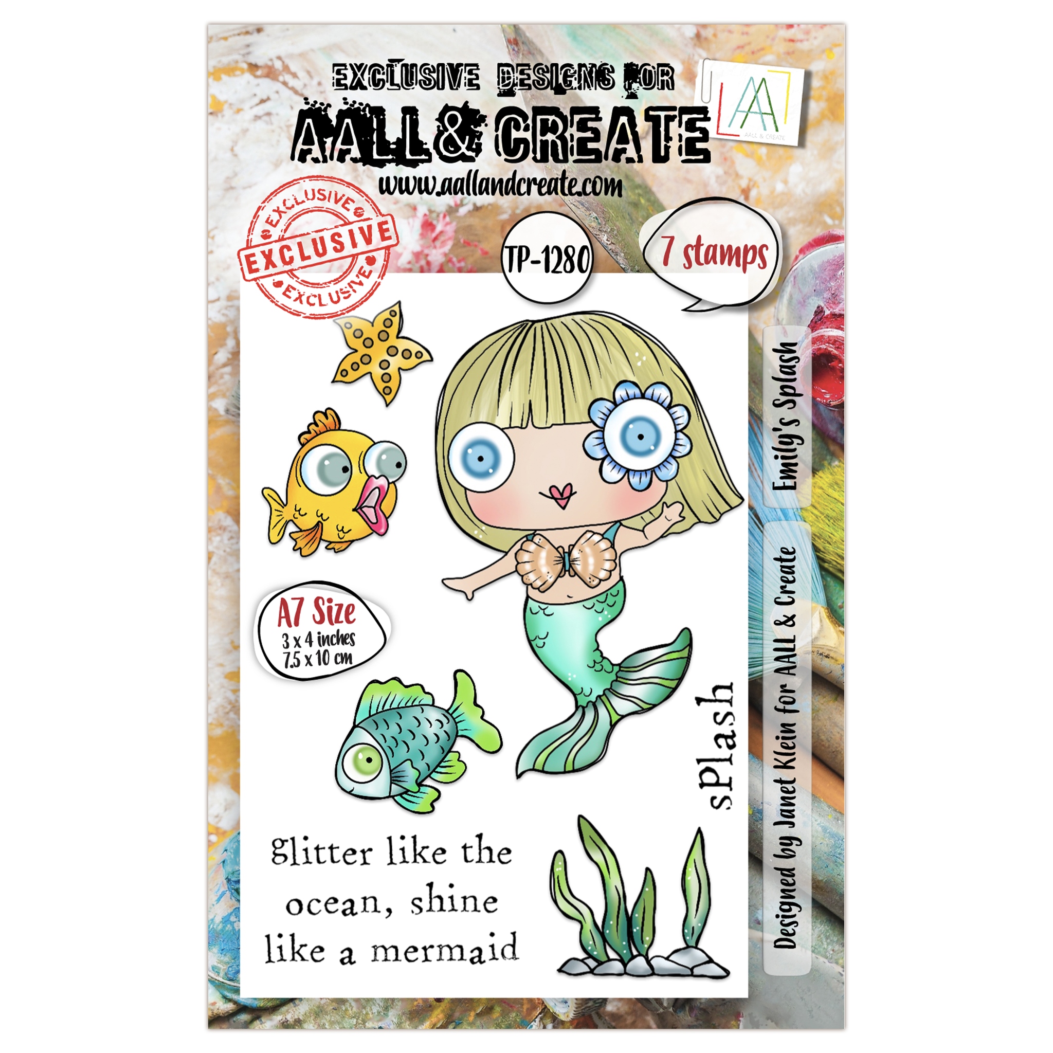 #1280 Emily's Splash A7 Stamp Set