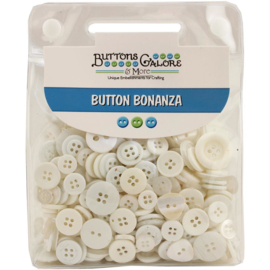 Button Bonanza White