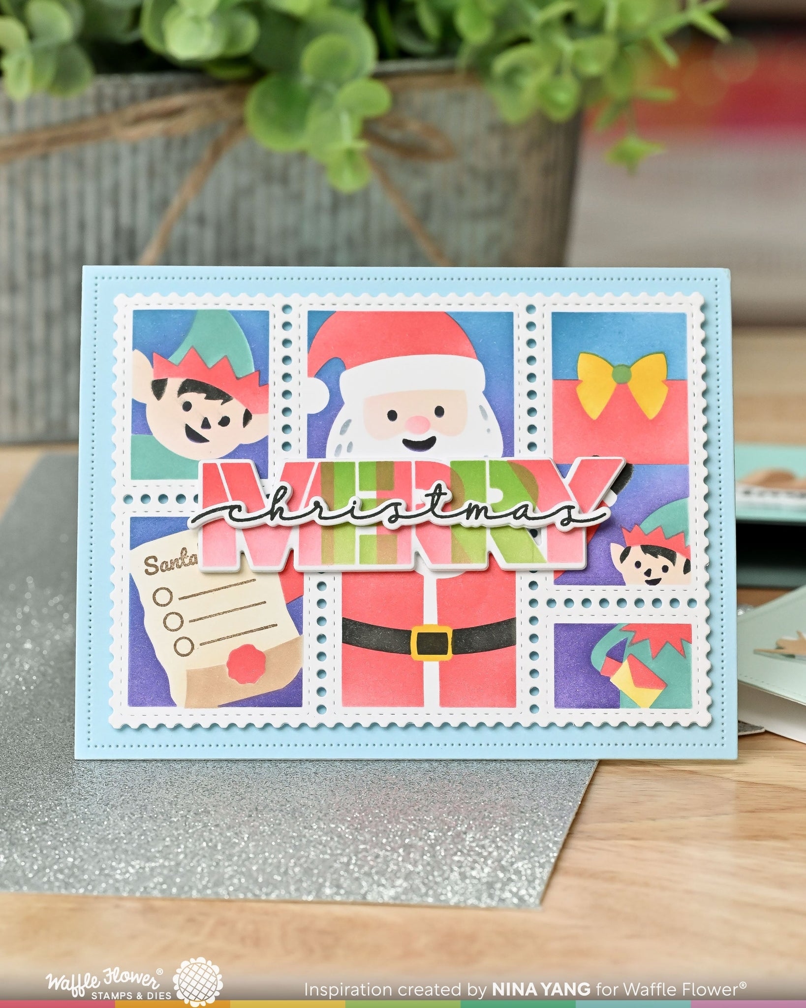 Postage Collage Dear Santa Stamp Set