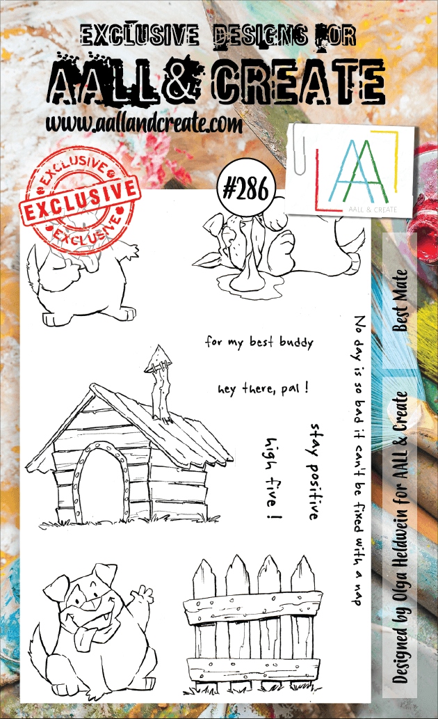 #0286 Best Mate A6 Clear Stamp Set