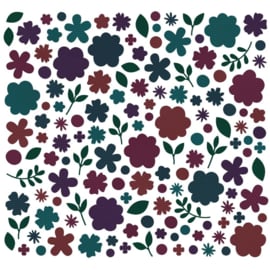 Color Vibe Cardstock Flowers Bits & Pieces Darks