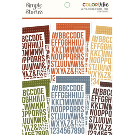 Color Vibe Alpha Sticker Book Fall