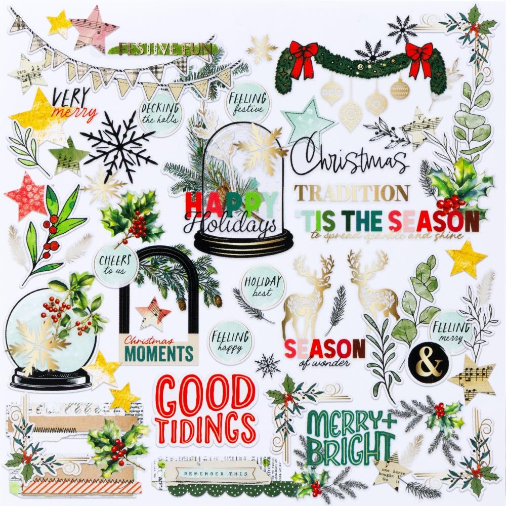 Mistletoe And Memories Die-Cuts Foiled