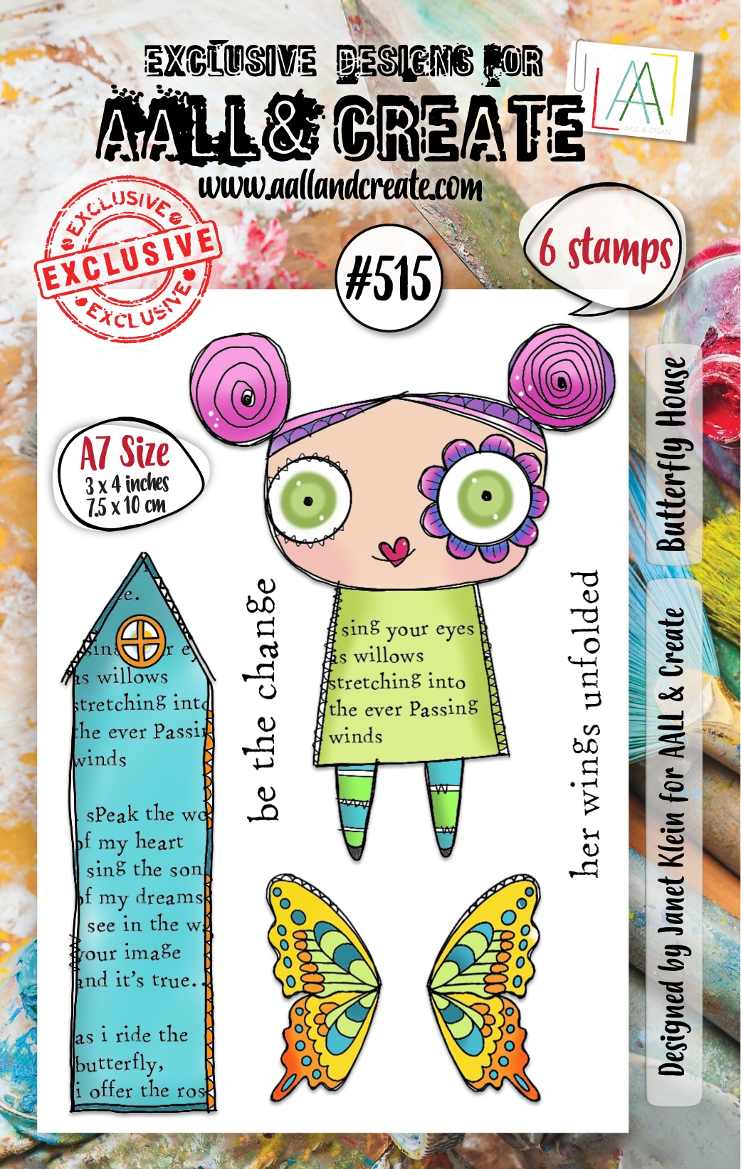 #0515 Butterfly House A7 Clear Stamp Set