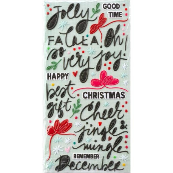 Mistletoe And Memories Puffy Stickers