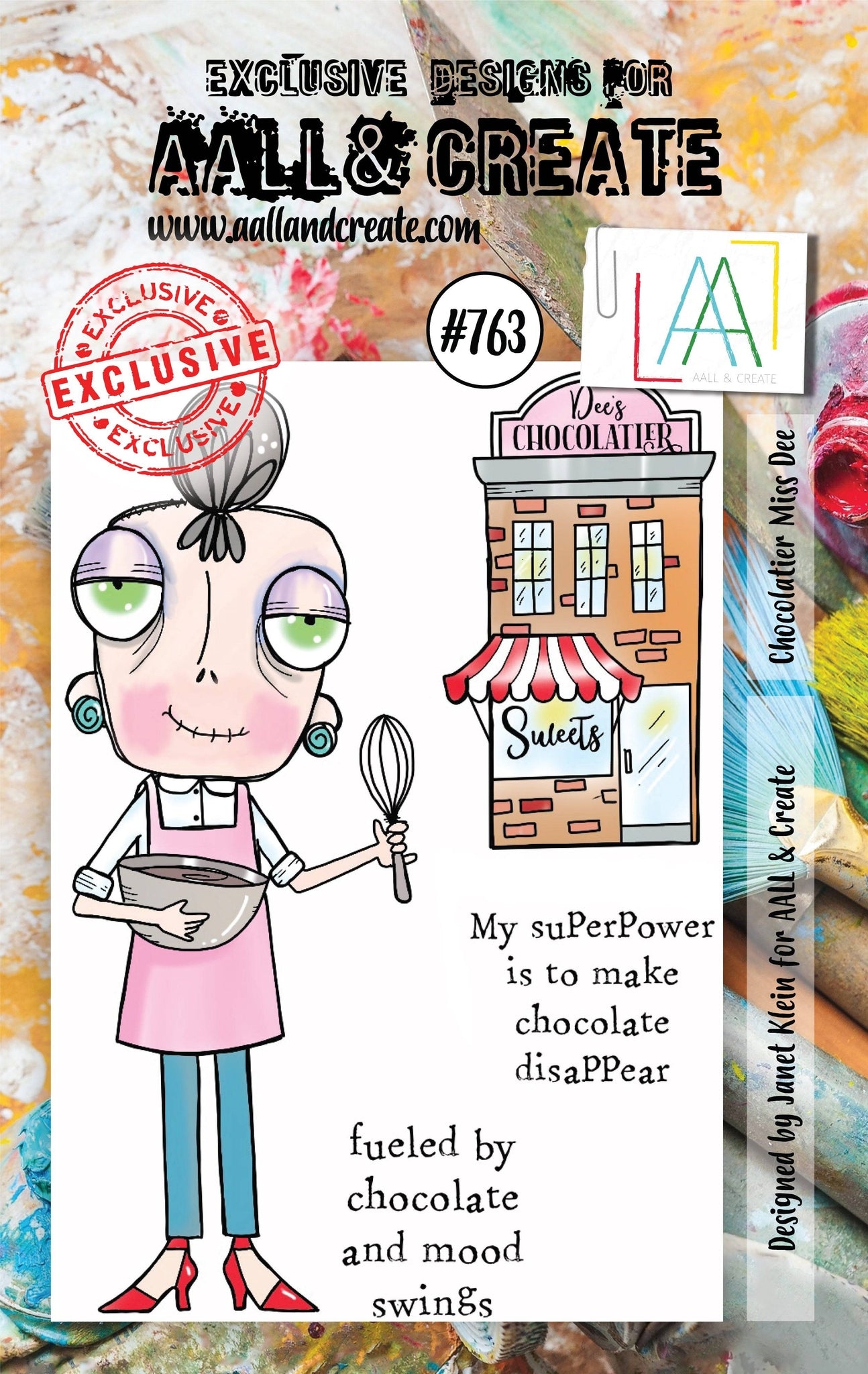 #0763 Chocolatier Dee A7 Clear Stamp Set
