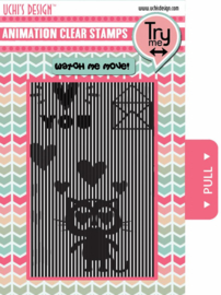 Animation Clear Stamp Loving Cat