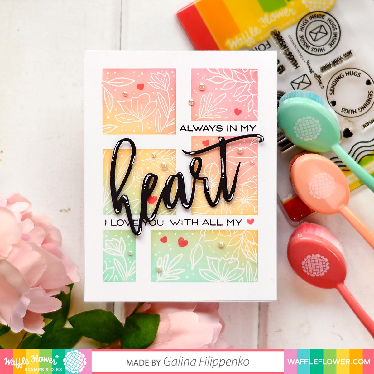 Postage Collage Coloring Stencil