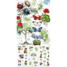 Summer Porch Rub-on Transfer Set Botanical