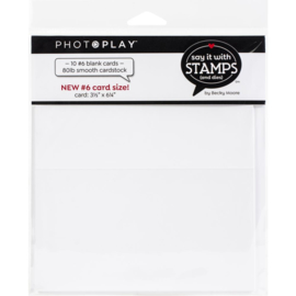 Say It With Stamps Scored Card #6 Blank White