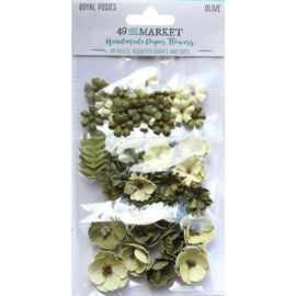 Royal Posies Paper Flowers Olive