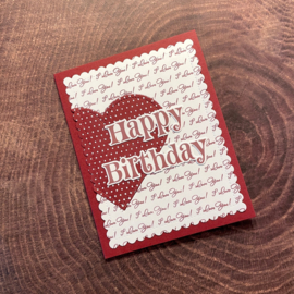 I Love You Background Stamp