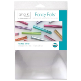 Frosted Silver (matte finish) Fancy Foils 6" x 8"