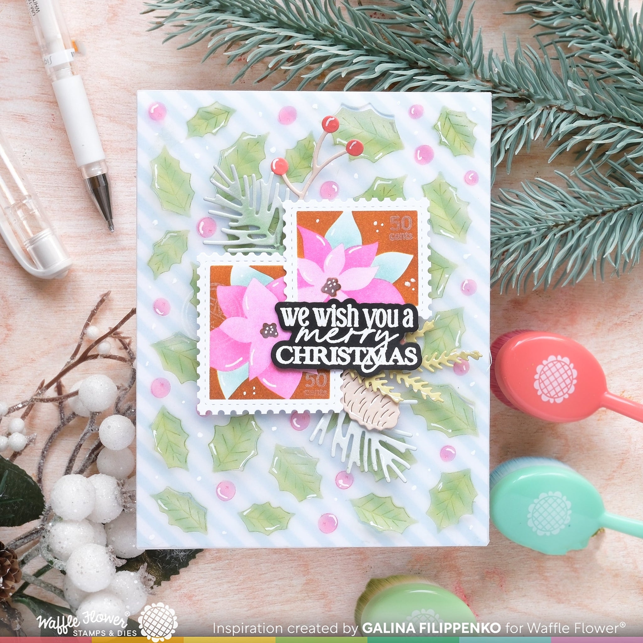 Family Christmas Sentiments Matching Die