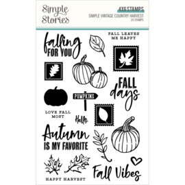 Simple Vintage Country Harvest Photopolymer Clear Stamps