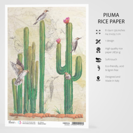 Sonora Saguaros Rice Paper A4