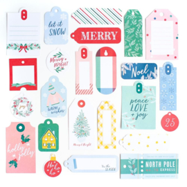 Happy Holidays Tag Ephemera Cardstock Die-Cuts