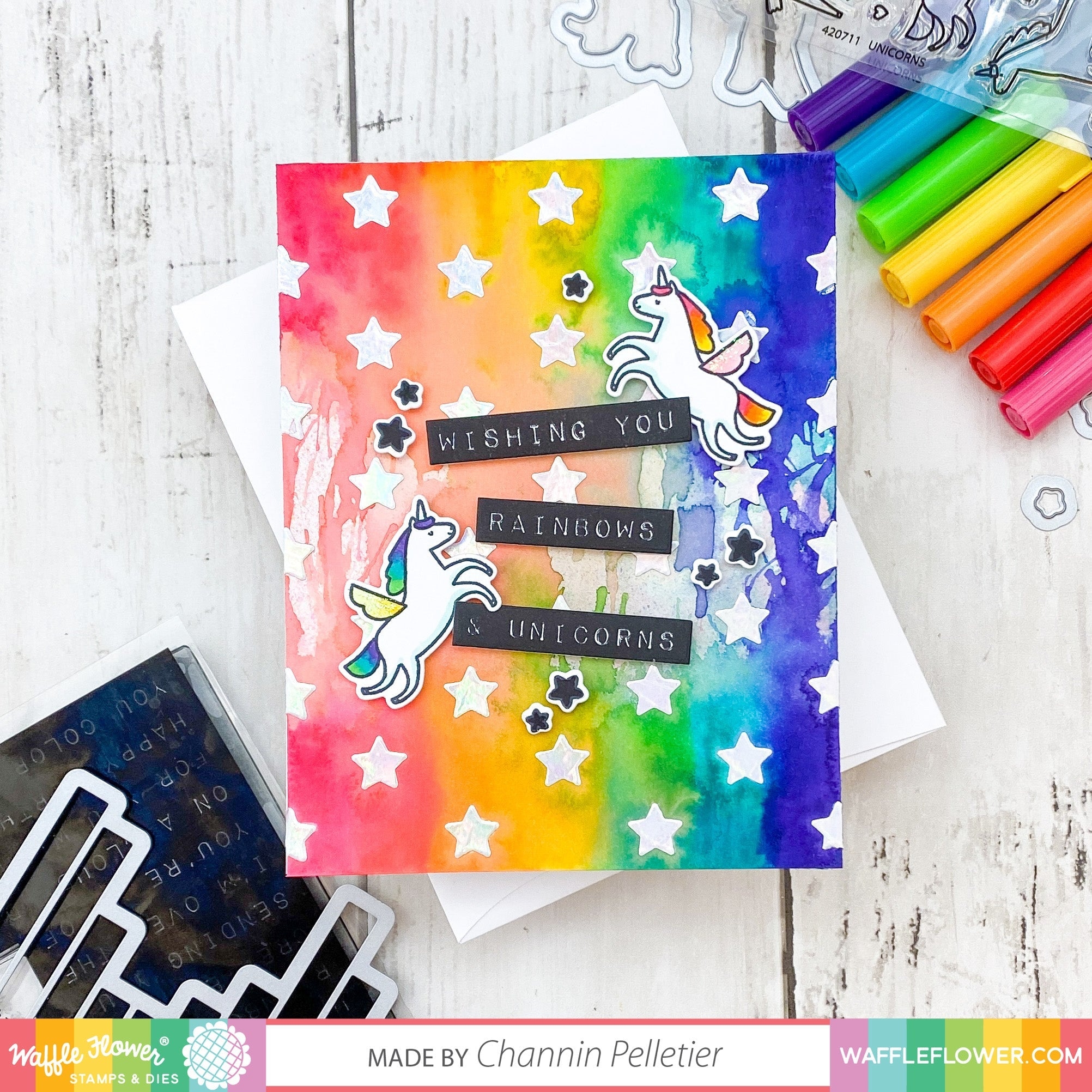 Labelmaker Rainbows Stamp Set