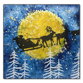 LAV082 Christmas Night Stamp