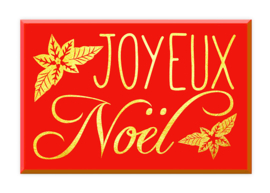 Wooden Stamp Joyeux Noël