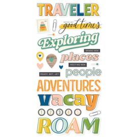 Happy Travels Foam Stickers