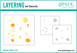Holiday Floral Stencil