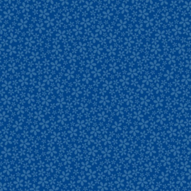 Patterned single-sided d.blue flower