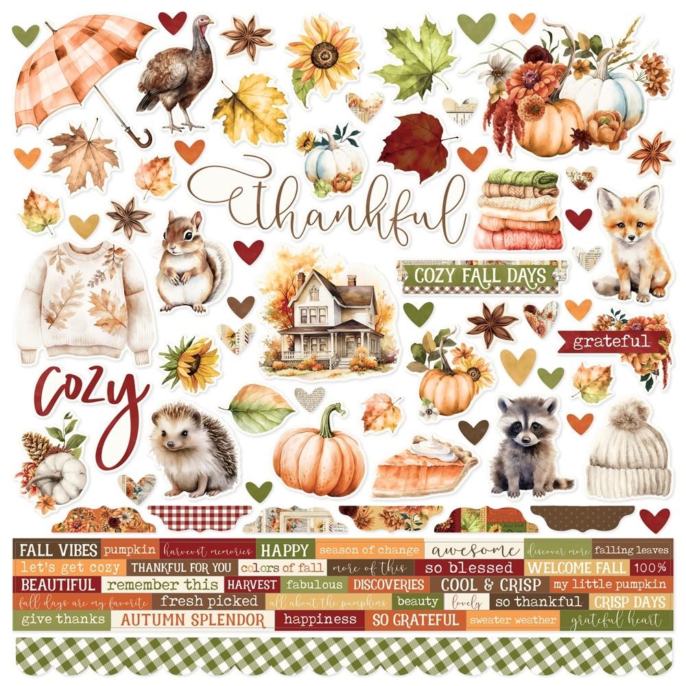 Autumn Breeze Cardstock Stickers 12"X12"