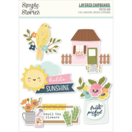 Fresh Air Layered Chipboard Die-Cuts
