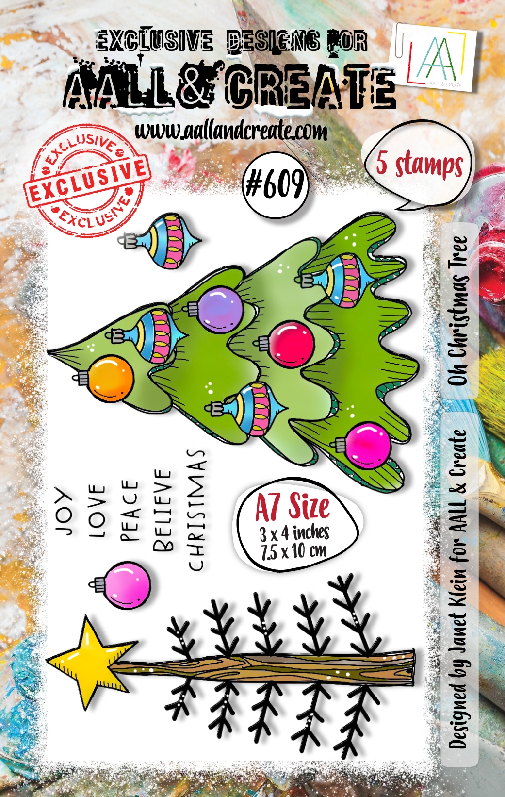 #0609 Oh Christmas Tree A7 Clear Stamp Set