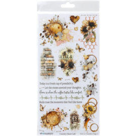 Country Heart Cafe Blendable Rub-On Transfer Set 6"X12"