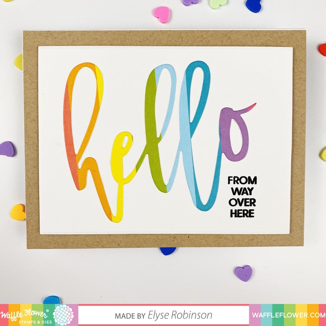 Oversized Hello Word Die