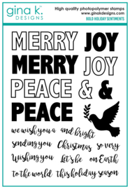 Bold Holiday Sentiments Stamps