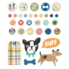 Fur Baby Dog Decorative Brads