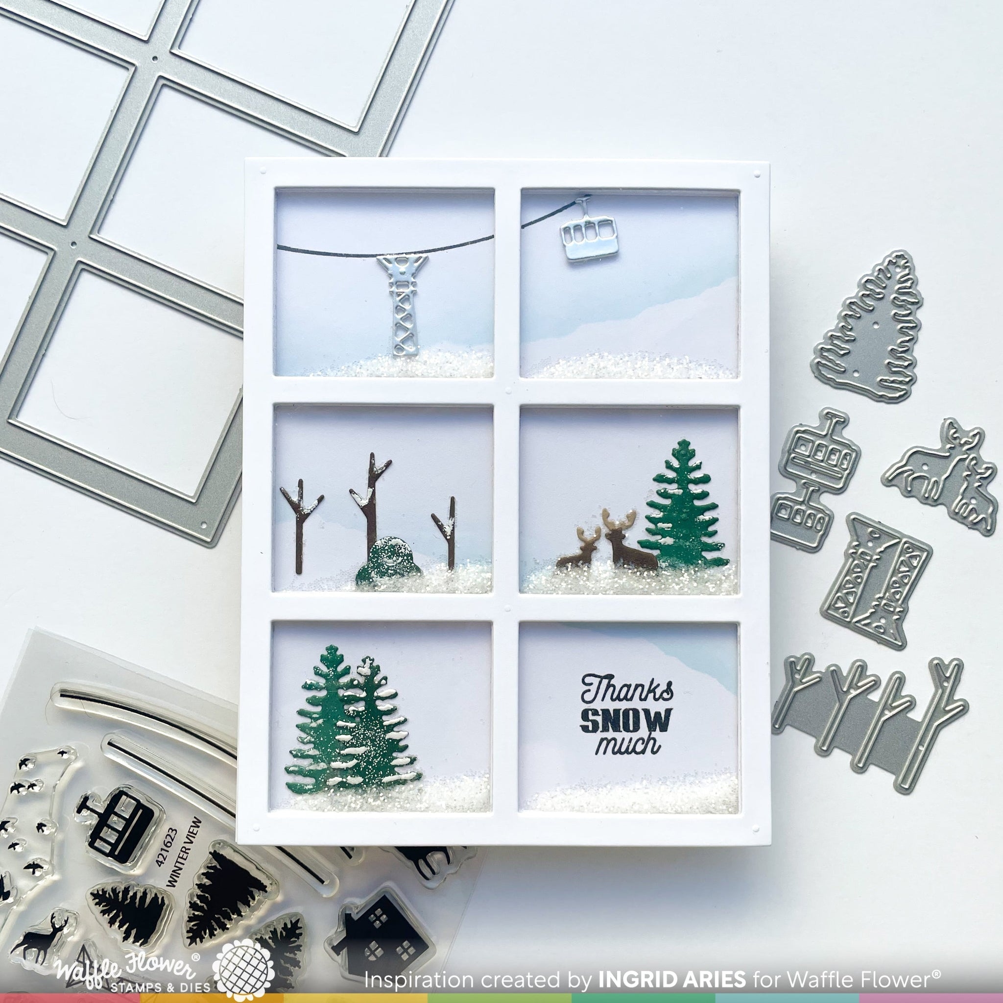 Postage Collage Winter View Stamp Set