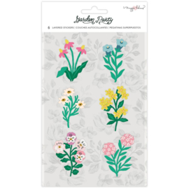 Garden Party Layered Stickers 6/Pkg