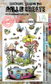 #1087 - A6 Stamp Set - Aubergine Lodge