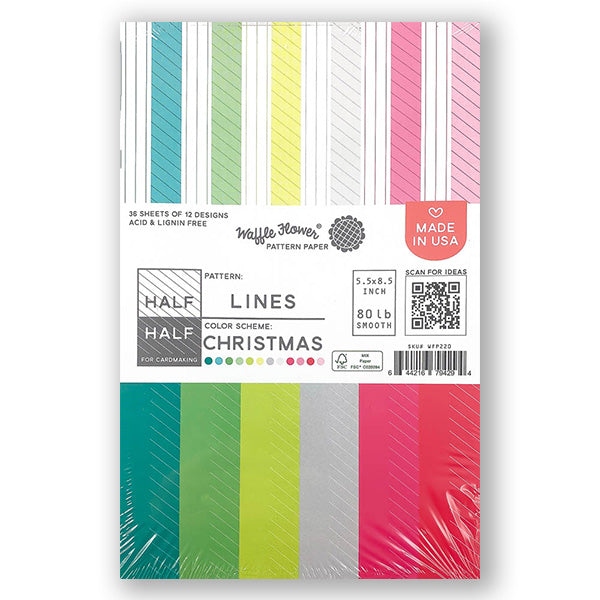 Christmas Paper Pad Half-Half Lines