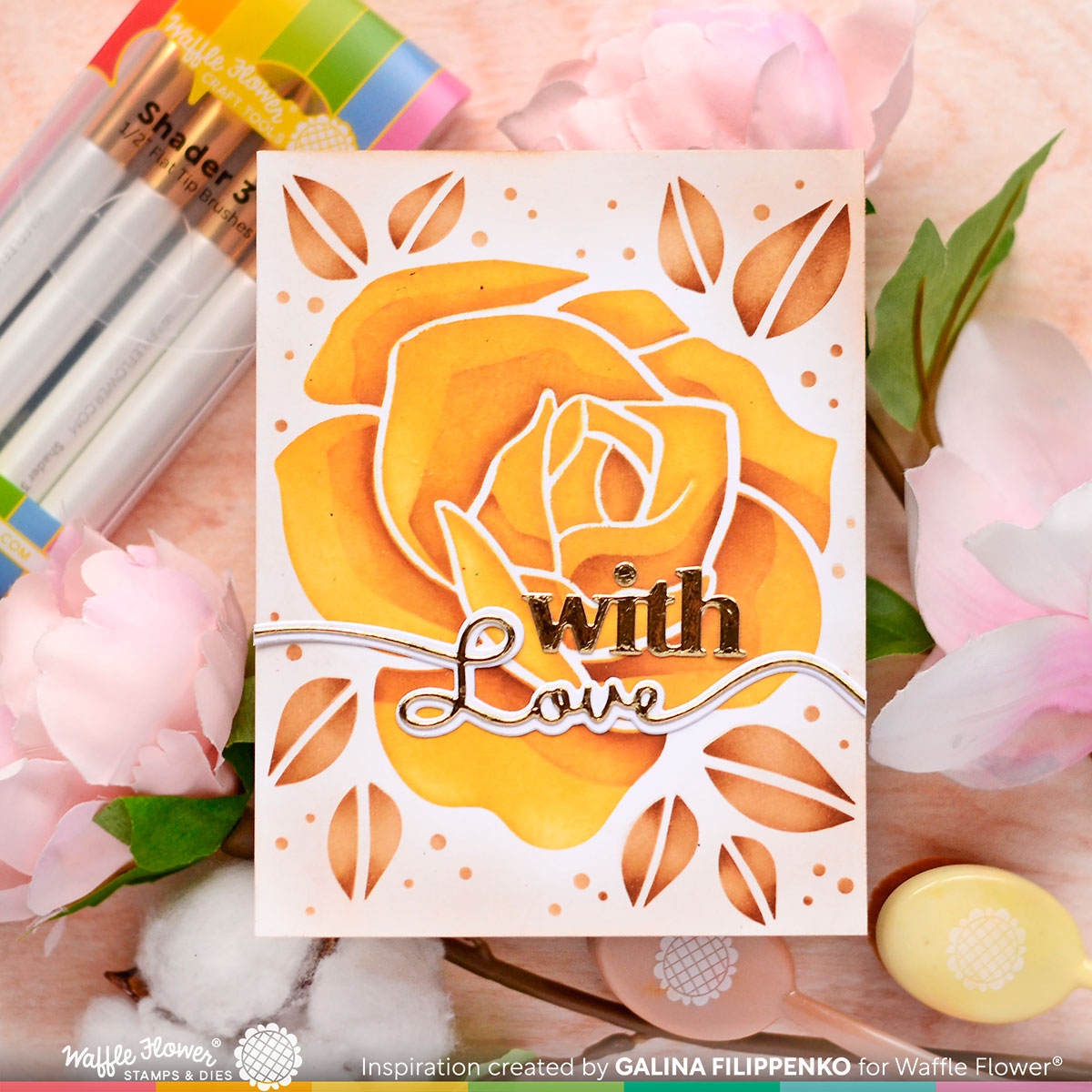 Lovely Rose Stencil Duo