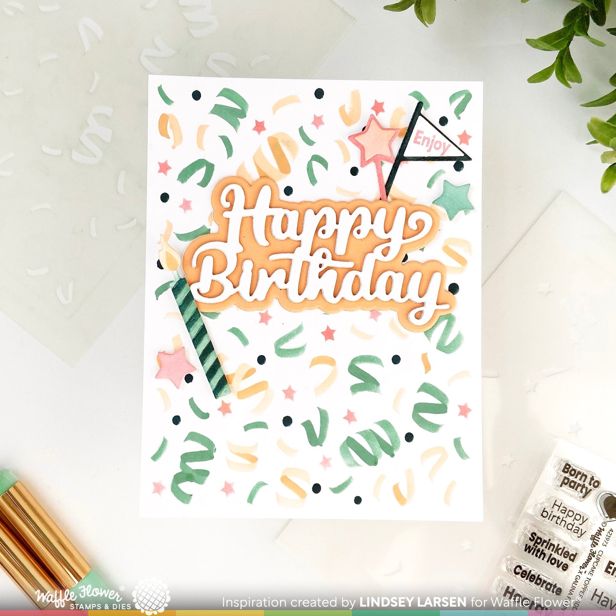 Happy Birthday Script Word Die