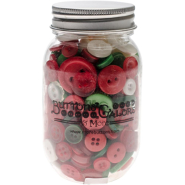 Button Mason Jars Christmas