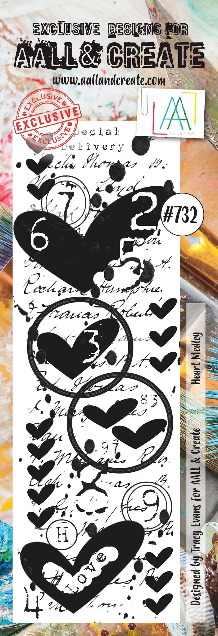 #0732 Heart Medley Border Stamp Set